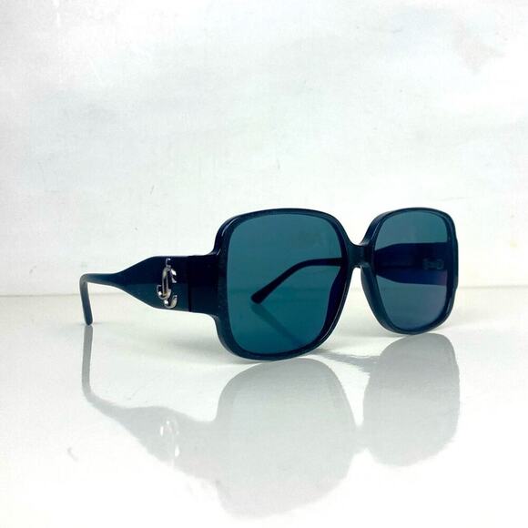 NWT * JIMMY CHOO Polarized Square Black Sunglasses - Picture 3 of 16